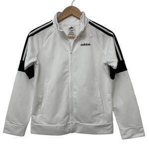 Adidas Tricot Event Jacket Black & White Long Sleeve Boys size M